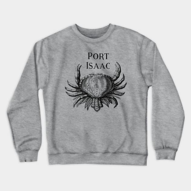 Port Isaac Cornwall Crab Crewneck Sweatshirt by SonnyBoyDesigns